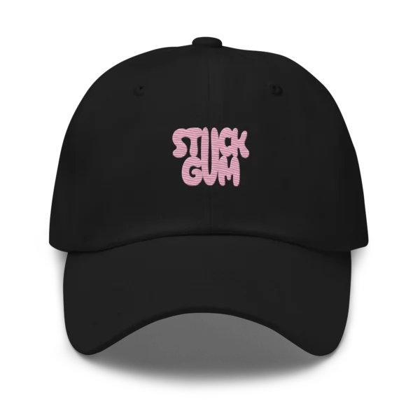 Dad hat stuck gum
