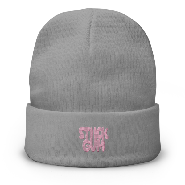 Beanie stuck gum